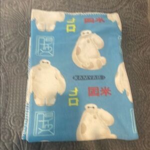 Blue Blanket with Cartoon Characters